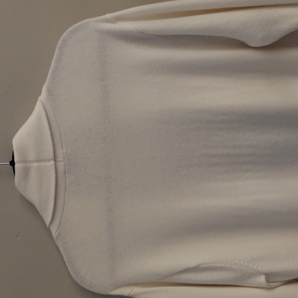 TALBOTS Shawl Collar Colorblock Cream and Tan Knit Open Cardigan/Duster - Picture 11 of 14